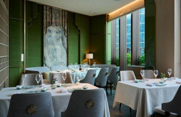 A photograph of the dining room at Wing