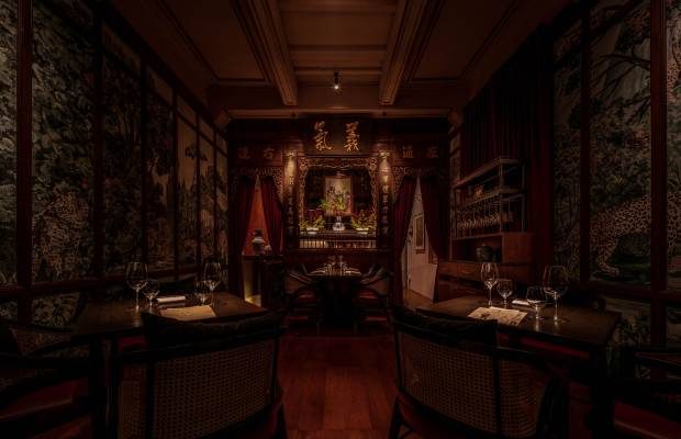 A photograph of the historic shophouse interior at Potong