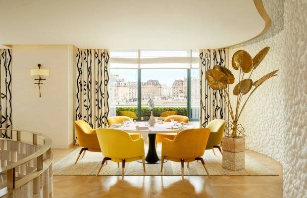 A photograph of the dining room at Plénitude