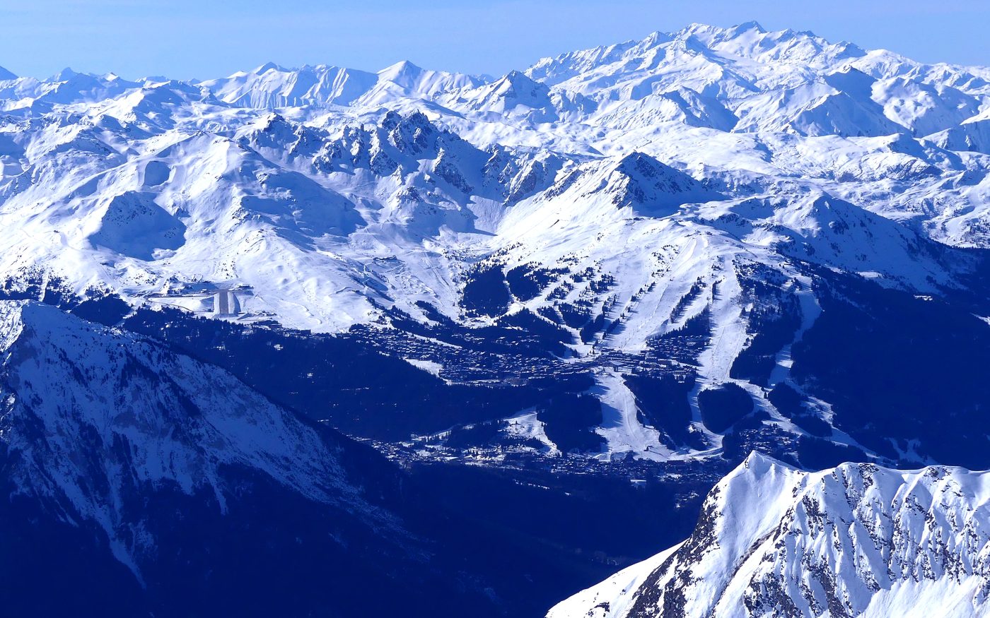 The Courchevel ski domain in the French Alps
